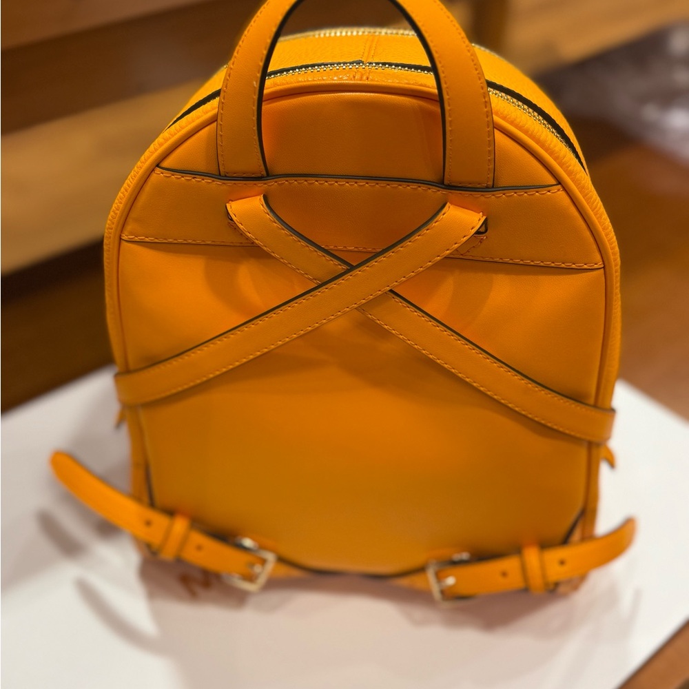 Michael Kors RHEA EMBELLISHED Vibrant Orange Backpack - Picture 7 of 14